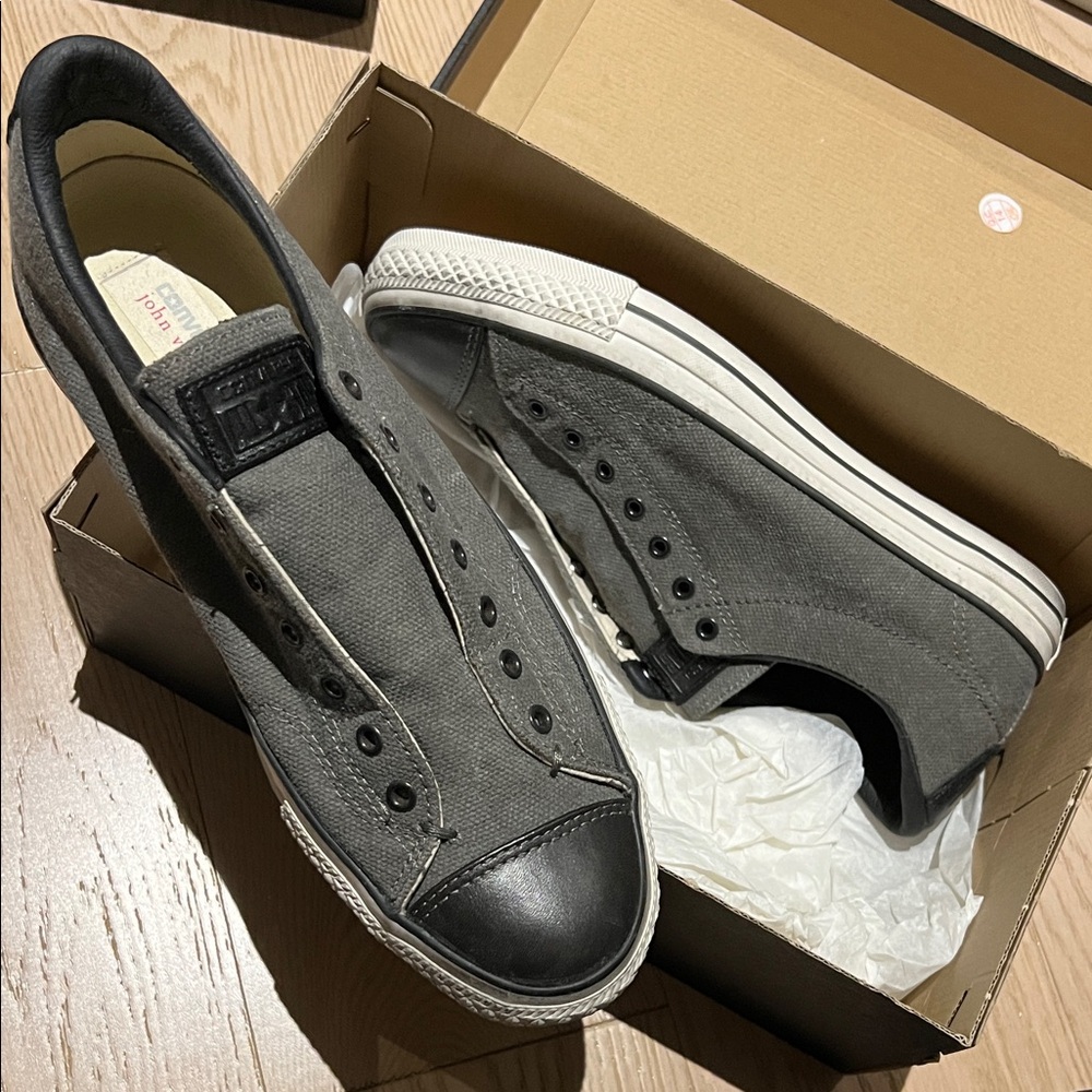 Converse Charcoal Slip-On Sneakers by John Varvatos